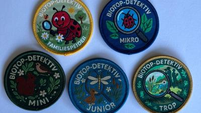 Biotop detektiv mærker samlet